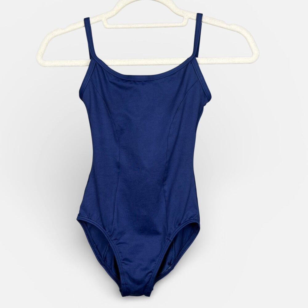 Motionwear Navy Blue Princess Seam Camisole Ballet Leotard Made in USA Adult S